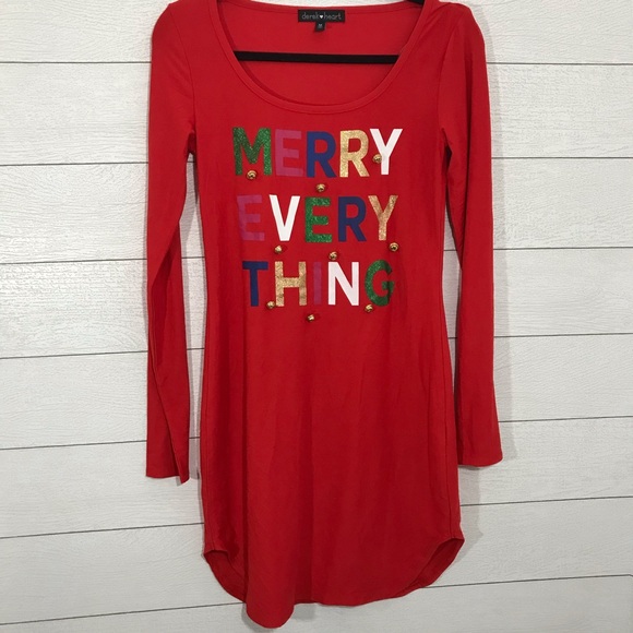 Derek Heart Other - Red Merry Everything Christmas Sleep Shirt NWOT